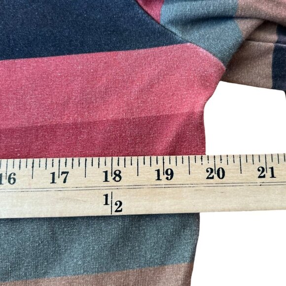 Ampersand Ave Striped Funnel Neck Pullover With Kangaroo Pocket XS - Picture 9 of 10
